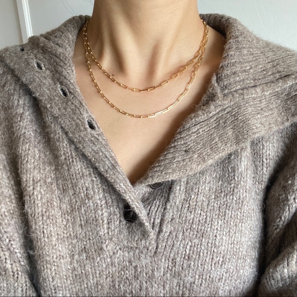 18K Gold Plated Link Necklace (16" or 18") - Picture 11 of 13